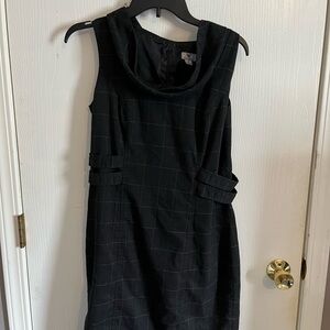 Worthington Black Midi Dress with Elegant Design